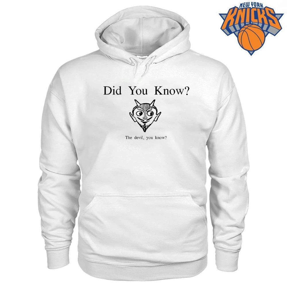 Did You Know The Devil You Know Vintage Creepy Devil Face Joke Shirt