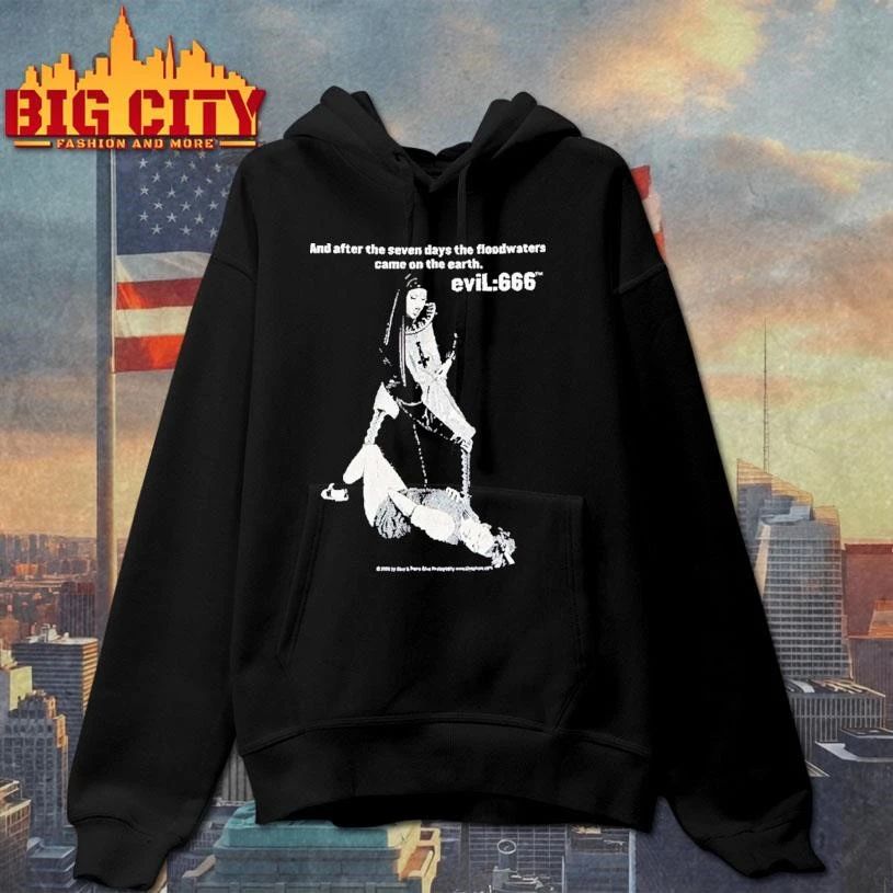 Evil 666 Nun Gothic Dark Humor Graphic Shirt