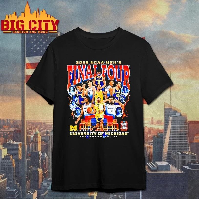Michigan Wolverines 2026 Ncaa Mens Basketball Final Four Graphic Vintage Shirt