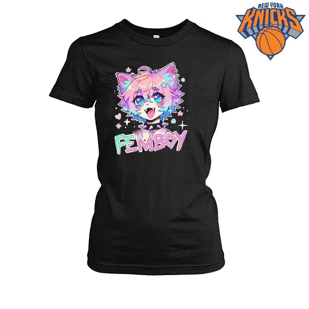 Cute Femboy Pastel Anime Cat Boy Aesthetic Graphic Shirt