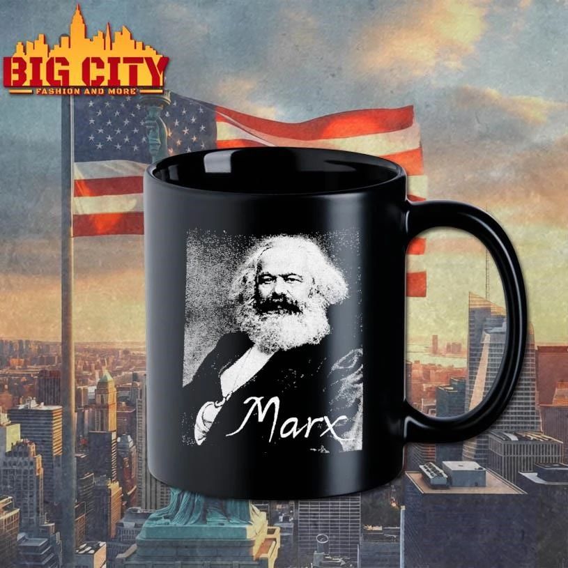 Karl Marx Portrait Graphic Tee Historical Socialist Communist Figure Shirt