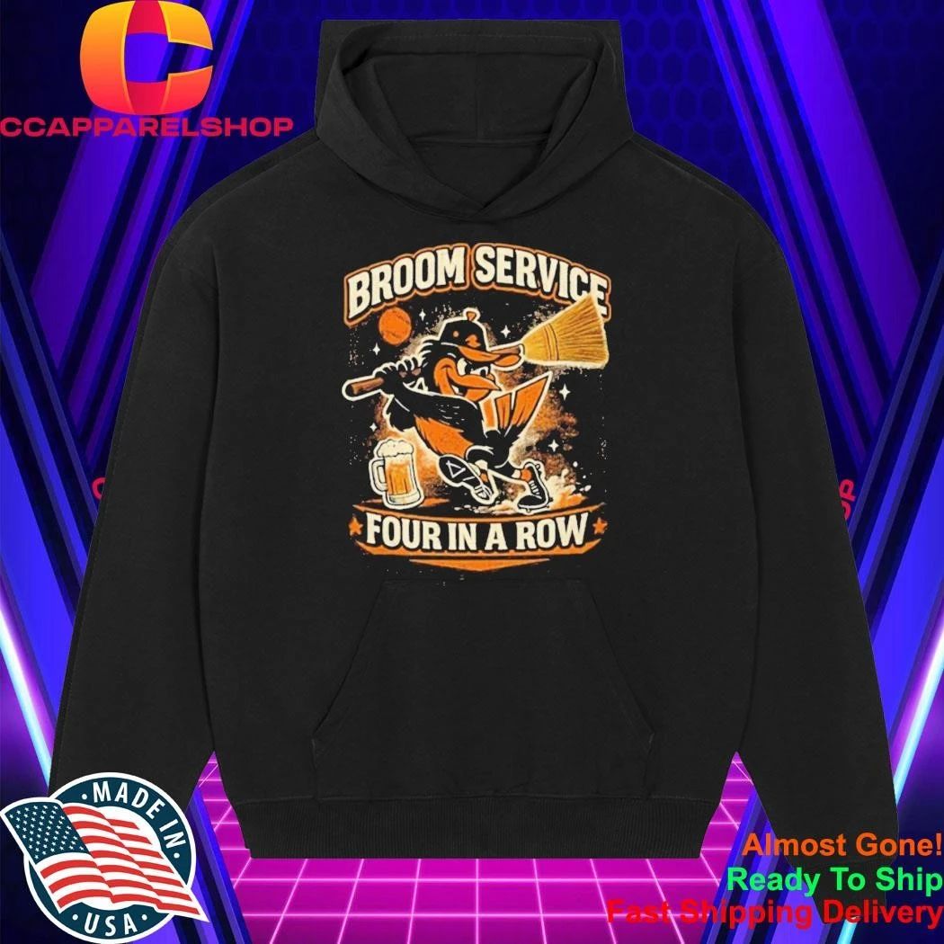 Orioles Broom Service Four In A Row Shirt