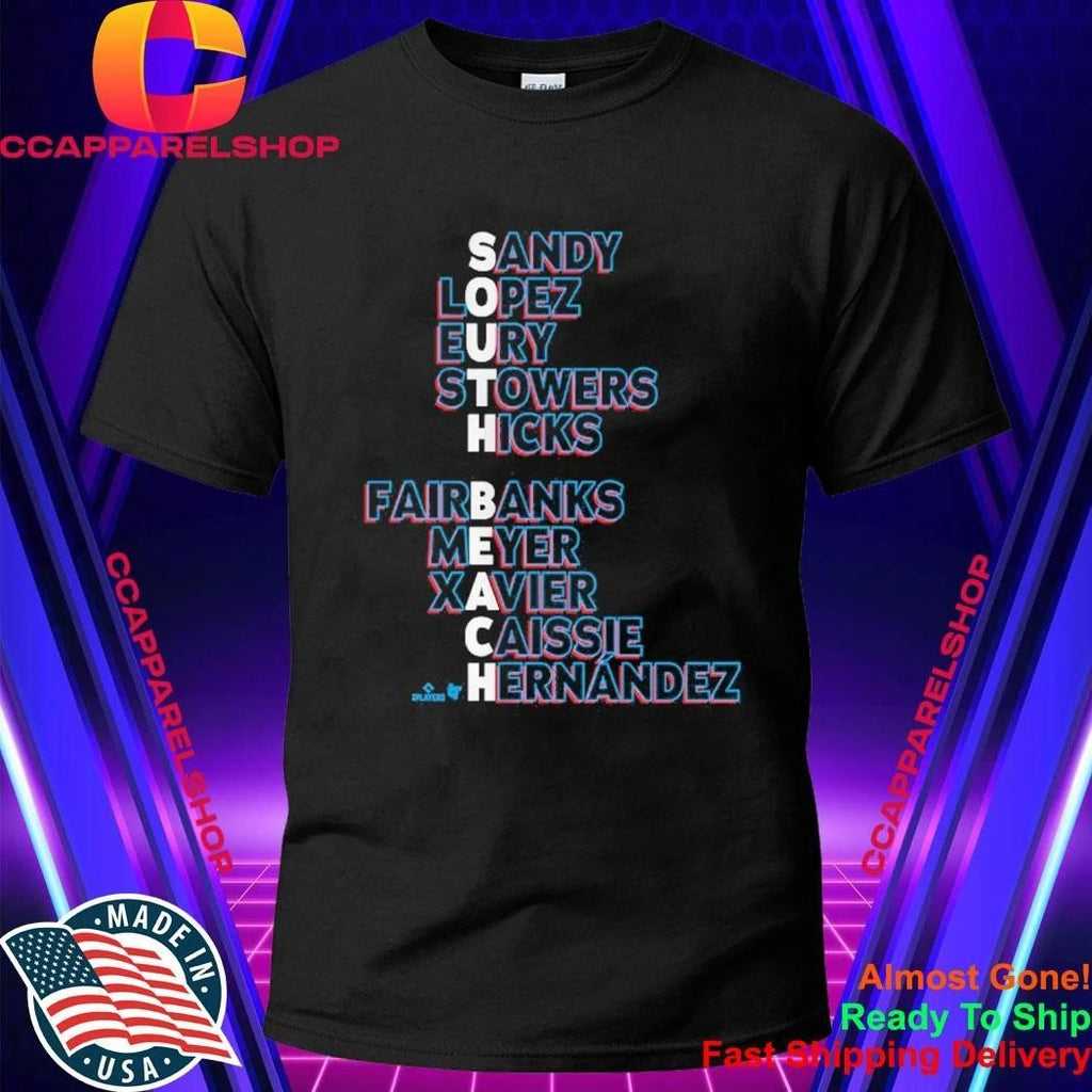 Miami Baseball South Beach Sandy Lopez Eury Stowers Hicks Shirt