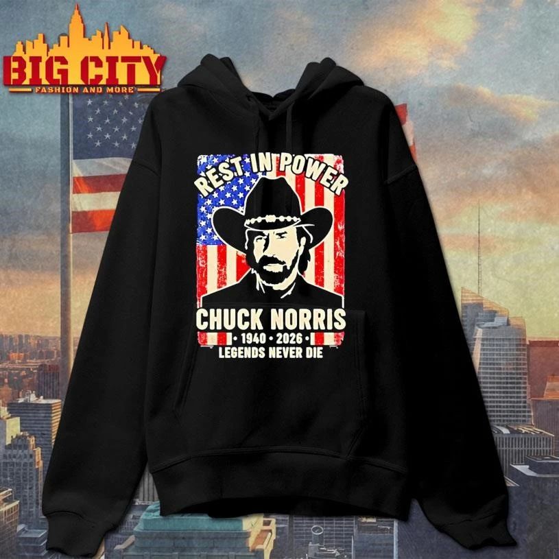 Chuck Norris Rest In Power Western Legend Never Die Patriotic Cowboy Vintage Shirt