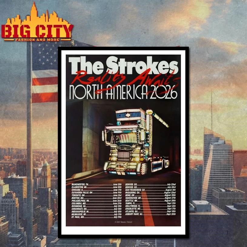The Strokes North America 2026 Tour Poster Shirt