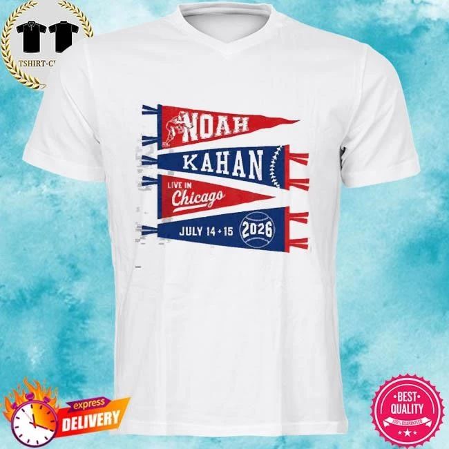 Noah Kahan Live In Chicago 2026 Specific Merch Tee At Wrigley Field On July 14 15 2026 Baseball T-Shirt