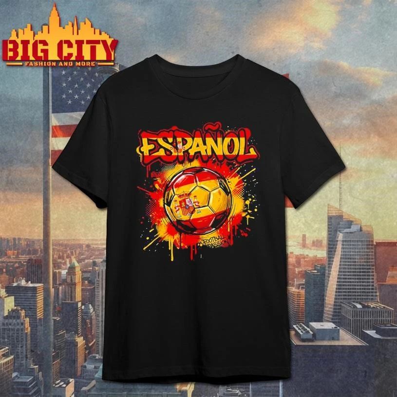 Spain Football Soccer Player Flag Graffiti Father’s Day Shirt
