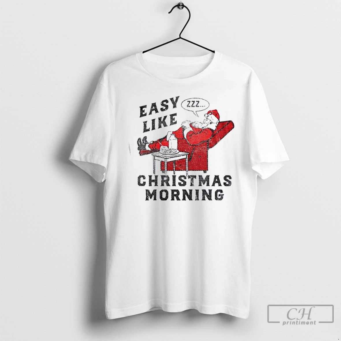 Classic Easy Like Christmas Morning Sarcastic Santa Graphic Novelty