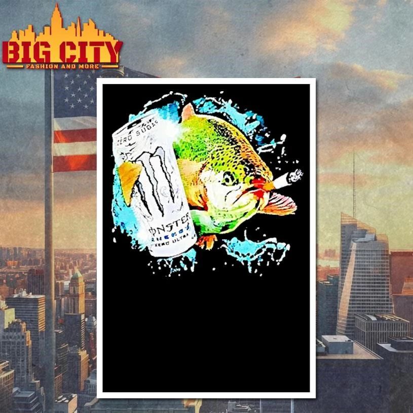 Monster Zero Ultra Fish Smoking Cigarette Shirt