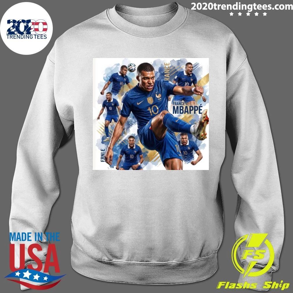 Kylian Mbappé France National Team Soccer Legend Collage Graphic Shirt