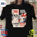 Sir Geoff Hurst and Harry Kane England 1966 To 2026 Champions Believers World Cup Shirt