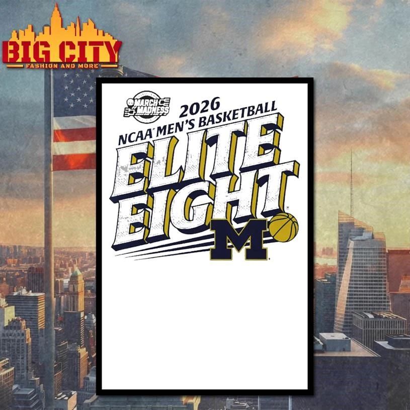 Michigan Wolverines NCAA Division I Men’s Basketball Final Four Indianapolis March Madness 2026 Elite Eight College Shirt
