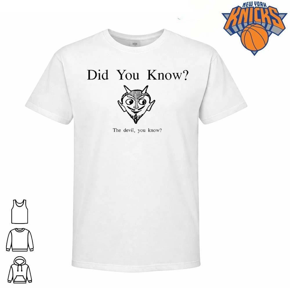 Did You Know The Devil You Know Vintage Creepy Devil Face Joke Shirt