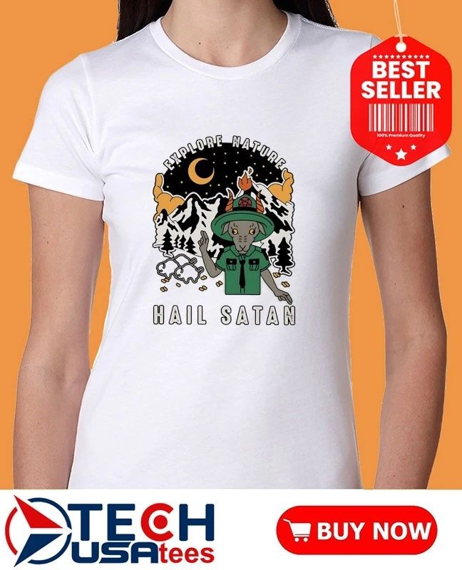 Goat Explore Nature Hail Satan shirt