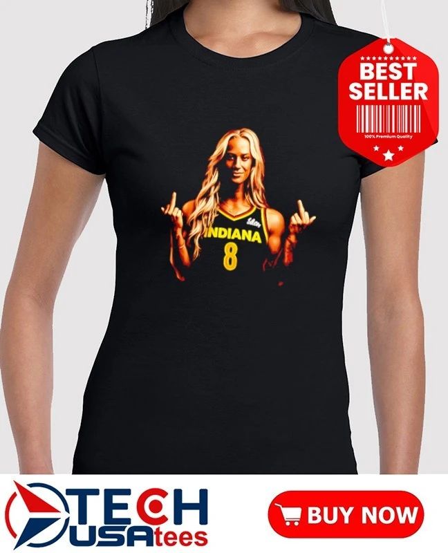 Dana White wearing Indiana Fever Sophie Cunningham middle finger shirt