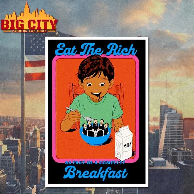Eat The Rich As Part Of A Complete Breakfast Vintage Comic Shirt