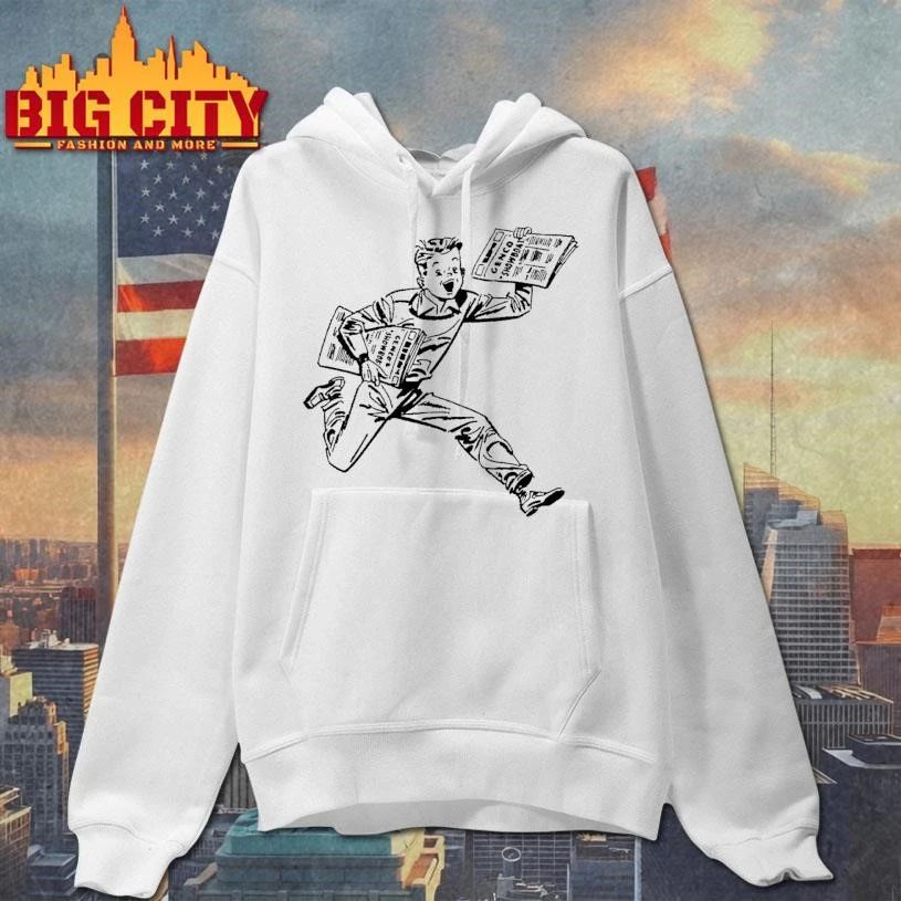Retro Newspaper Boy Genco Showboat Advertising Mascot Shirt