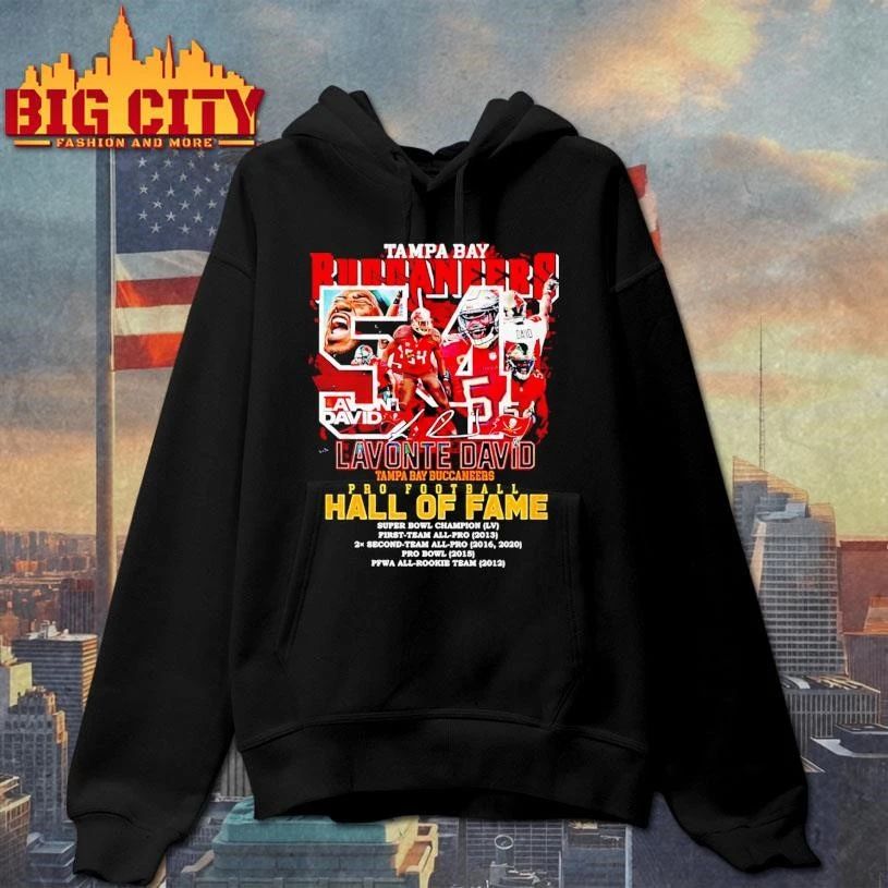 Lavonte David 54 Tampa Bay Buccaneers Pro Football Hall of Fame graphic Shirt