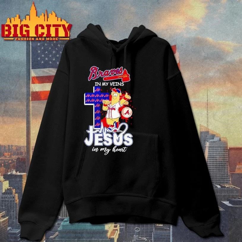 Braves In My Veins Jesus In My Heart mascot Shirt