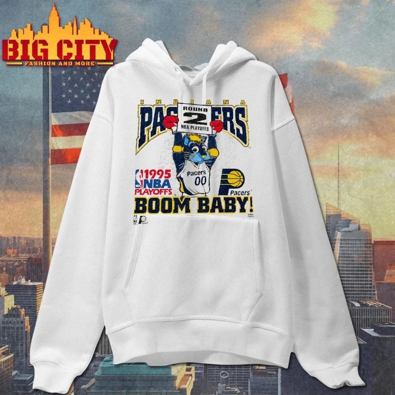Vintage 1995 Indiana Pacers NBA Playoffs Boom Baby White Shirt