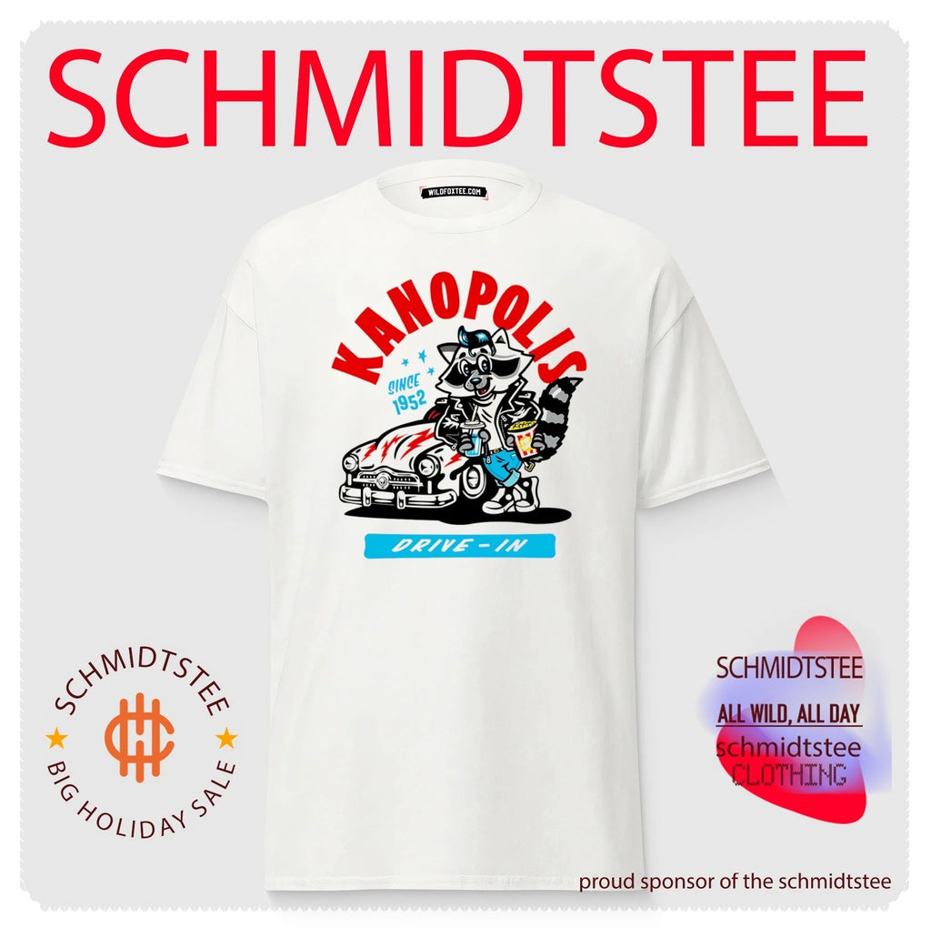 Kanopolis Drive-In Since 1952 Retro Raccoon shirt