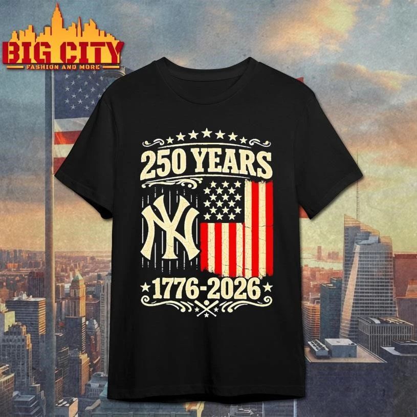 New York Yankees celebrating USA 250th years anniversary 1776 to 2026 retro Shirt