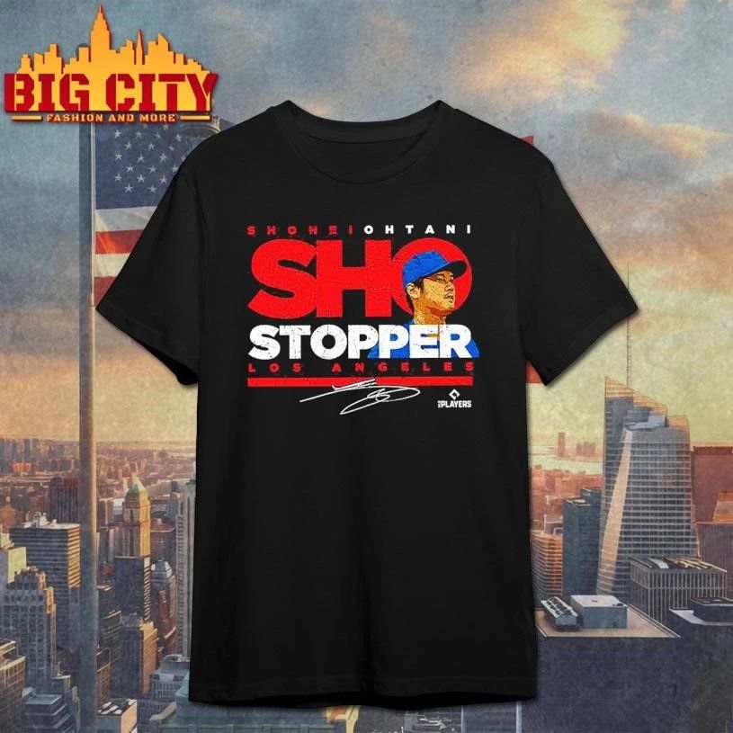 Shohei Ohtani Dodgers Sho Stopper Distressed MLB Players Signature Shirt
