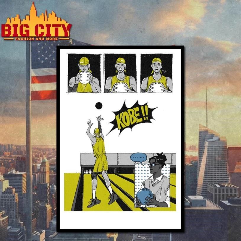 Kobe Bowling Shot Funny Basketball Meme Comic Strip shirt