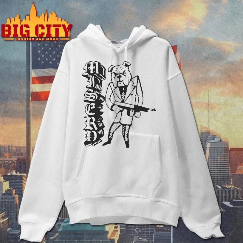 Misery Gangster Bulldog Holding Tommy Gun Vintage Streetwear Cartoon Shirt