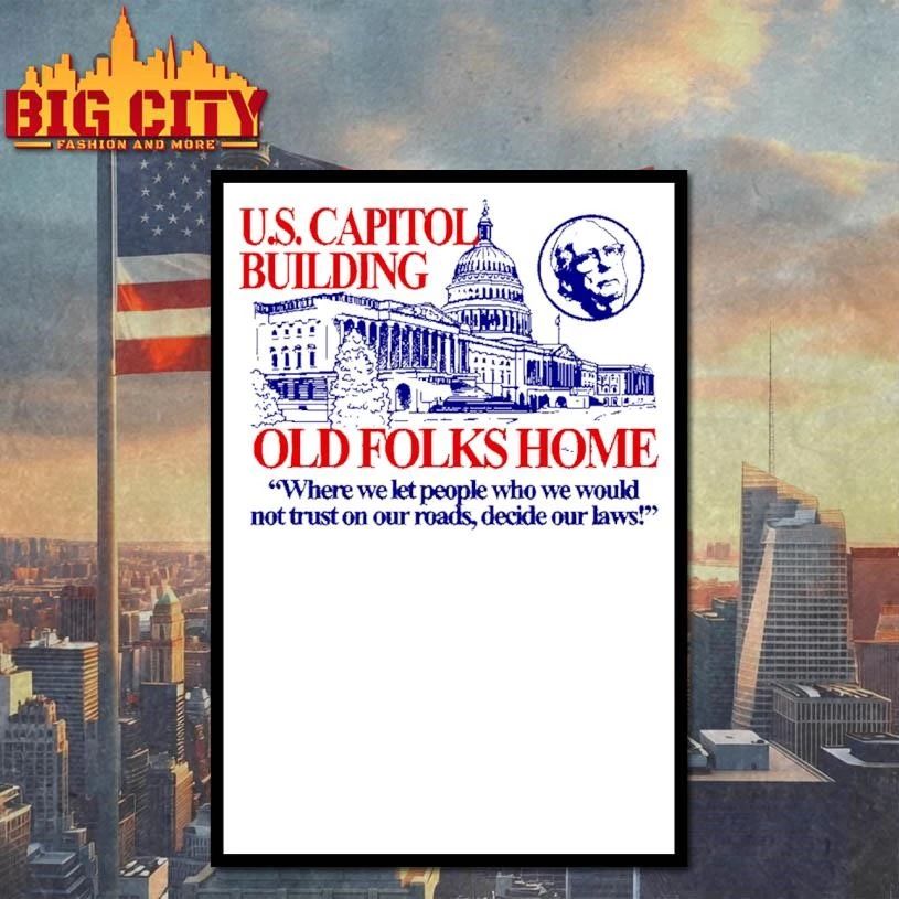 US Capitol Building Old Folks Home Mitch McConnell Funny Political Meme Shirt