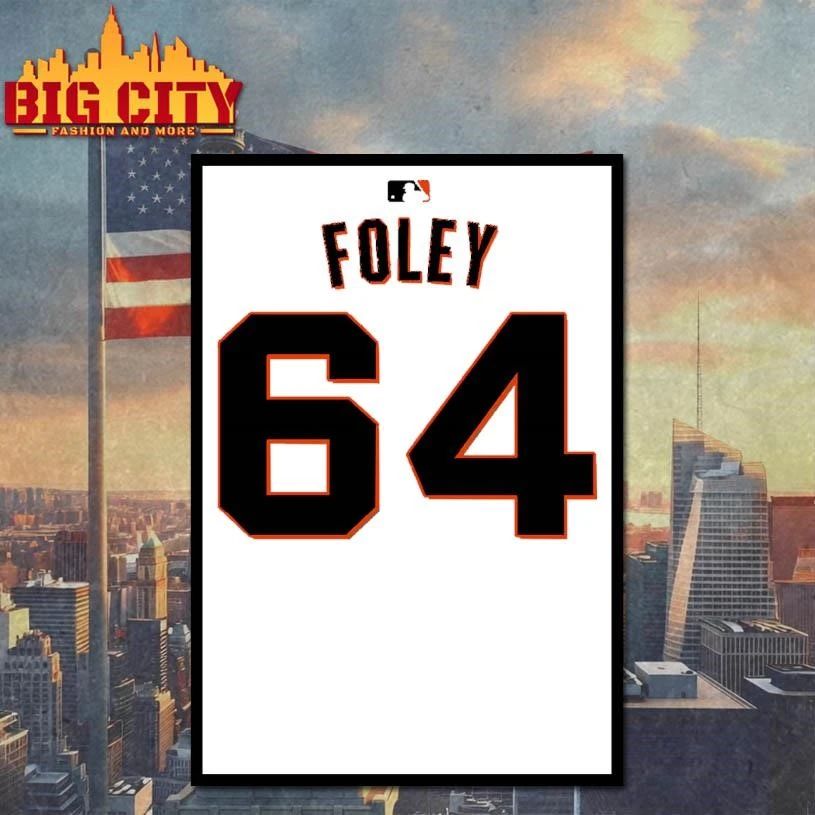 Jason Foley 64 Detroit Tigers Baseball Jersey Number Shirt