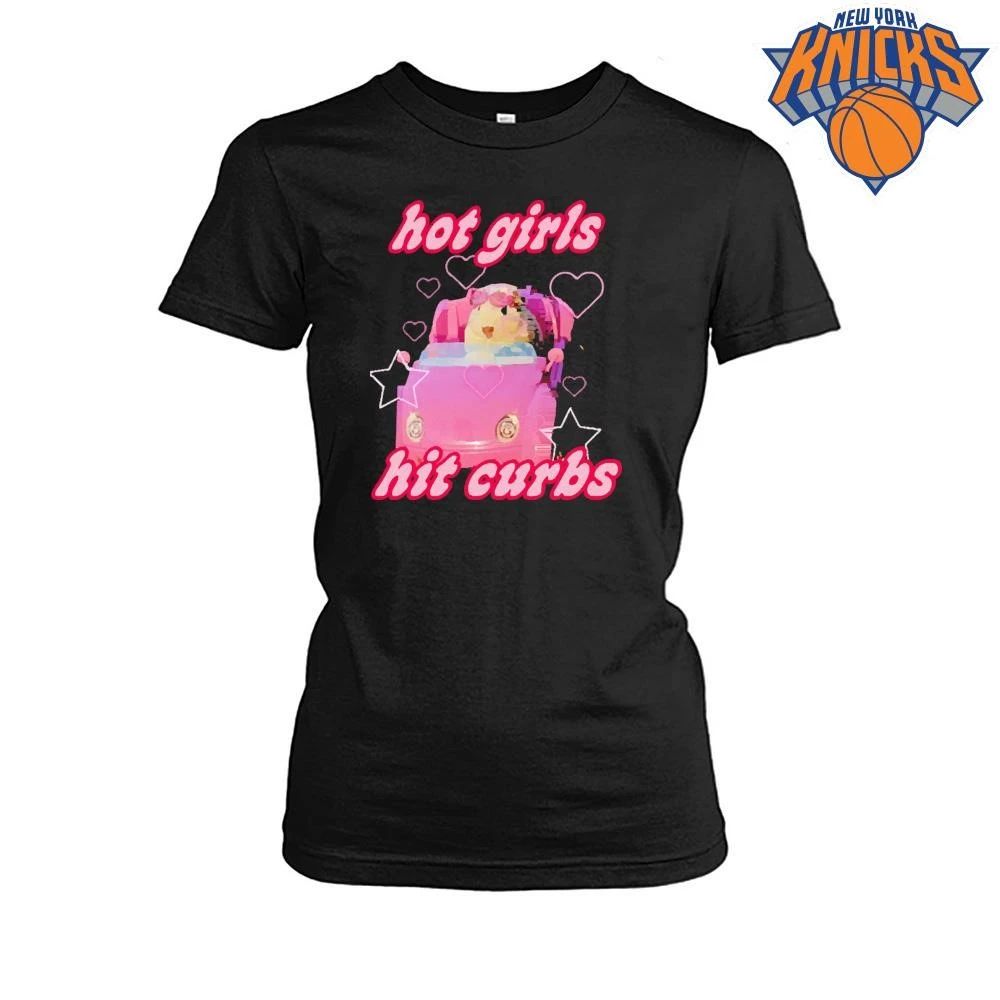 Girls Hit Curbs Funny Hamster Driving Graphic T Shirt