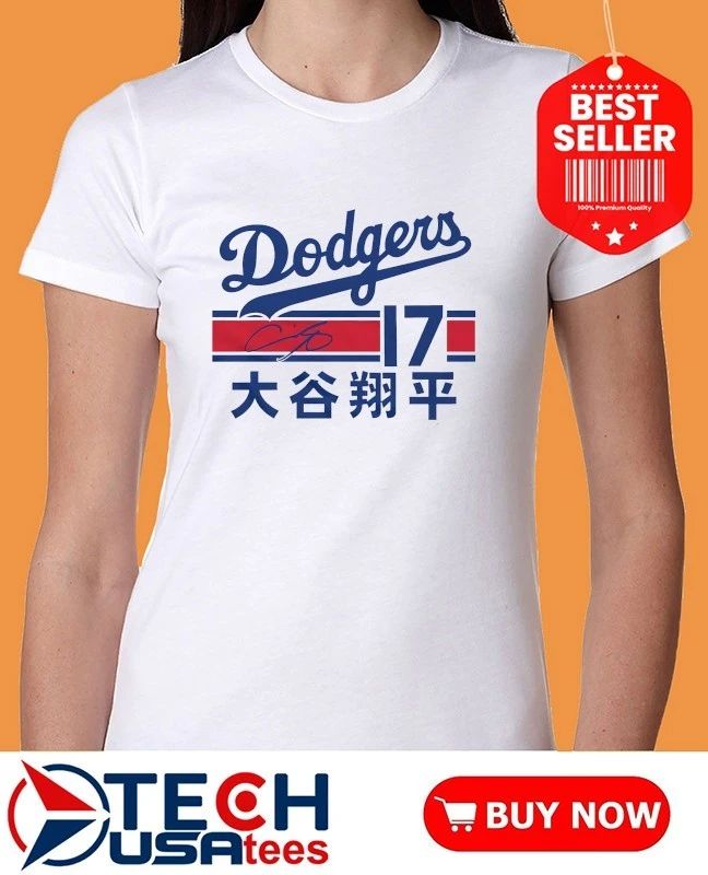 Los Angeles Dodgers Shohei Ohtani No. 7 Japanese signature shirt