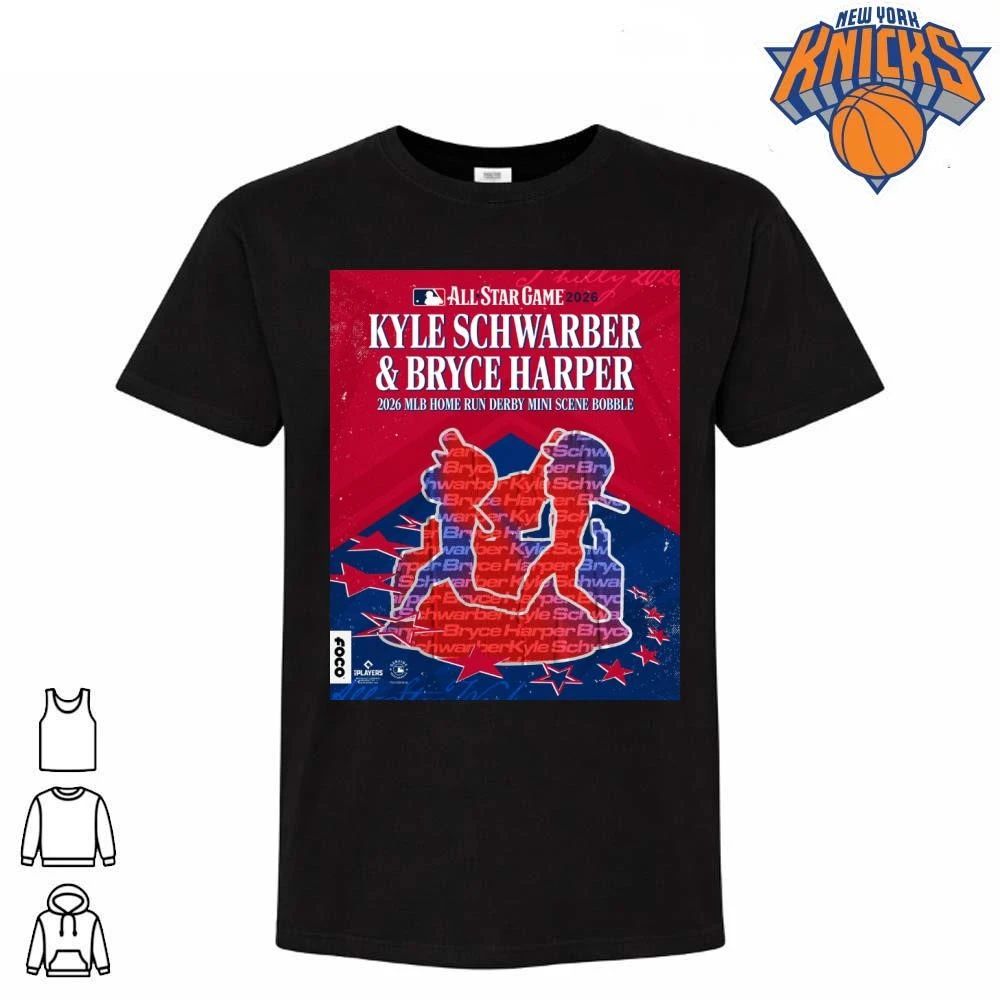 Kyle Schwarber Bryce Harper 2026 MLB Home Run Derby Mini Scene Bobble Shirt