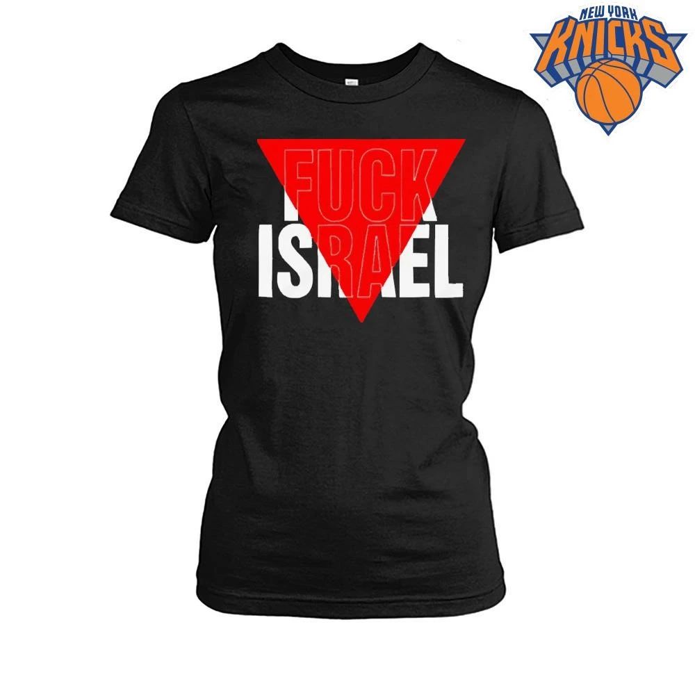 Fuck Israel Anti Political Statement Graphic Red Triangle Shirt