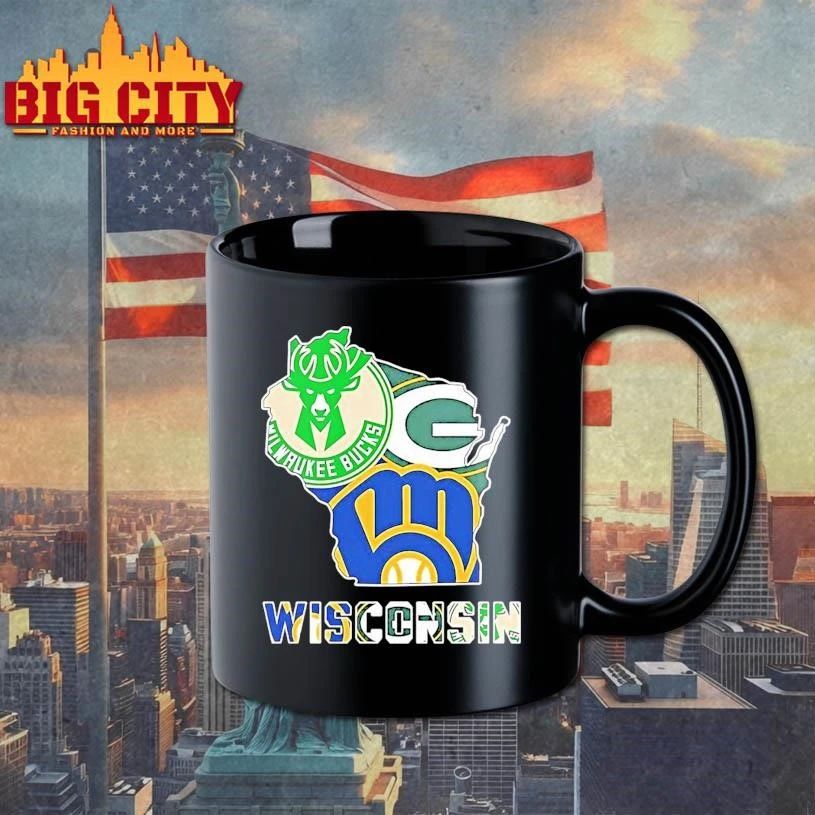 Wisconsin City Sports Logos Map 2026 Shirt