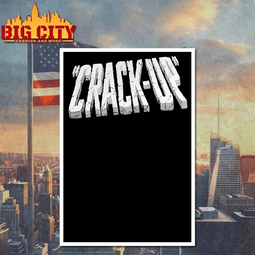 3D Crack Up Cracked Stone Comic Text Streetwear Shirt