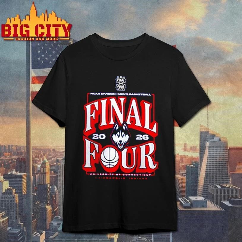 UConn Huskies 2026 NCAA Men’s Basketball Tournament March Madness Final Four College Shirt