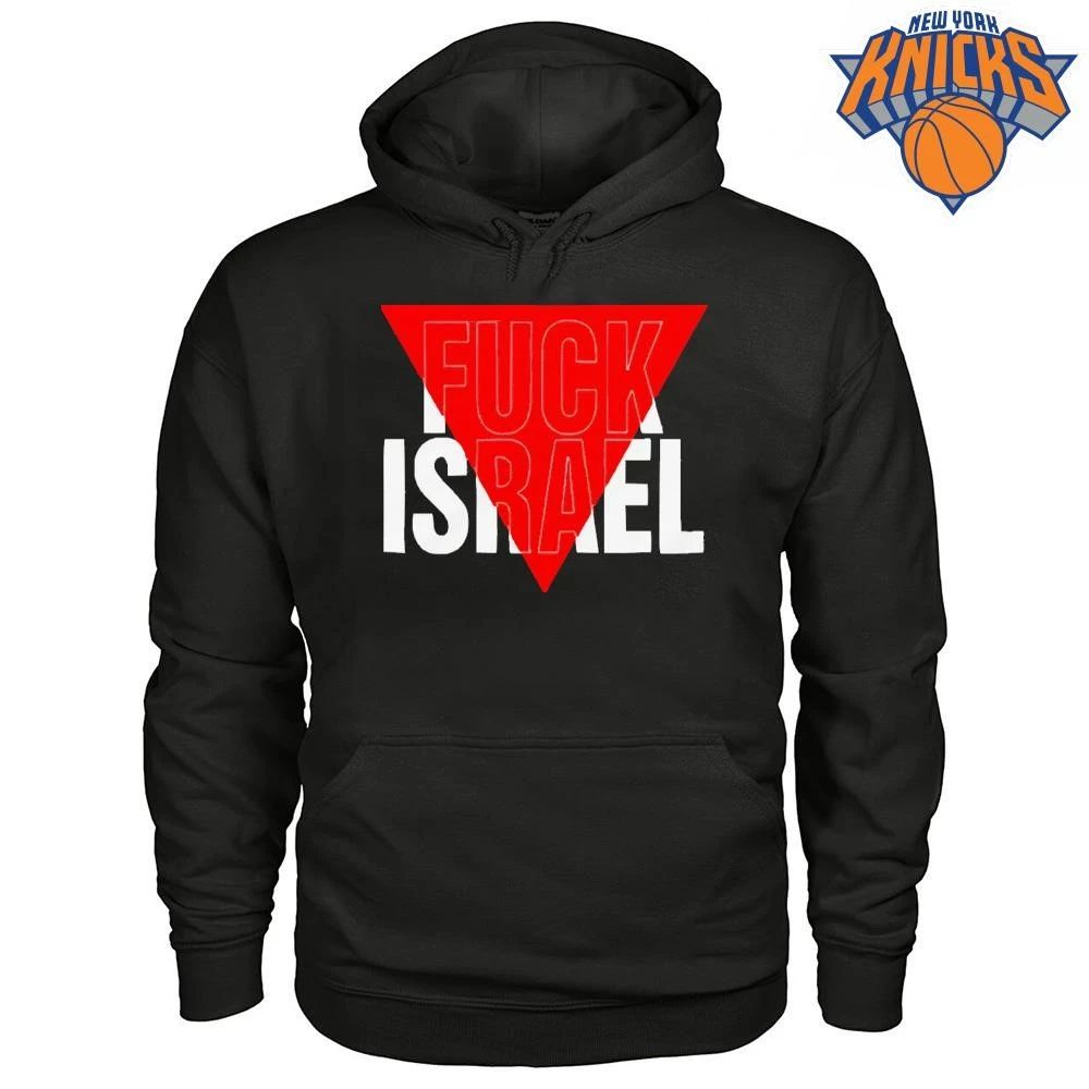 Fuck Israel Anti Political Statement Graphic Red Triangle Shirt