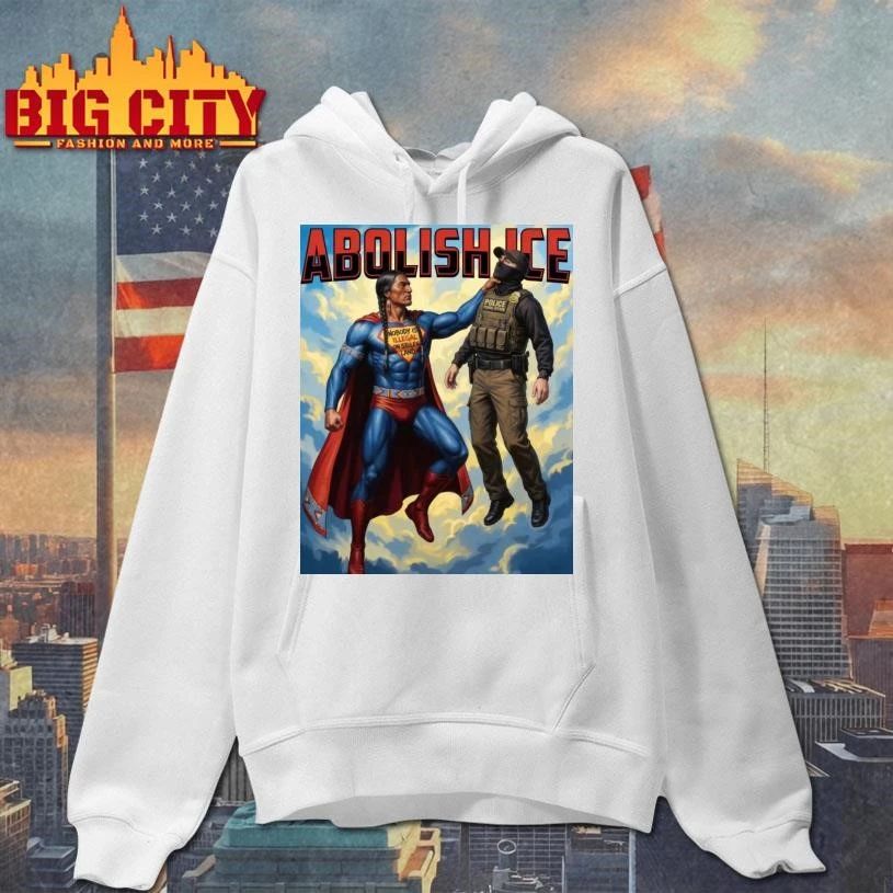 Abolish Ice Native American Superhero Nobody Is Illegal On Stolen Land Graphic Shirt