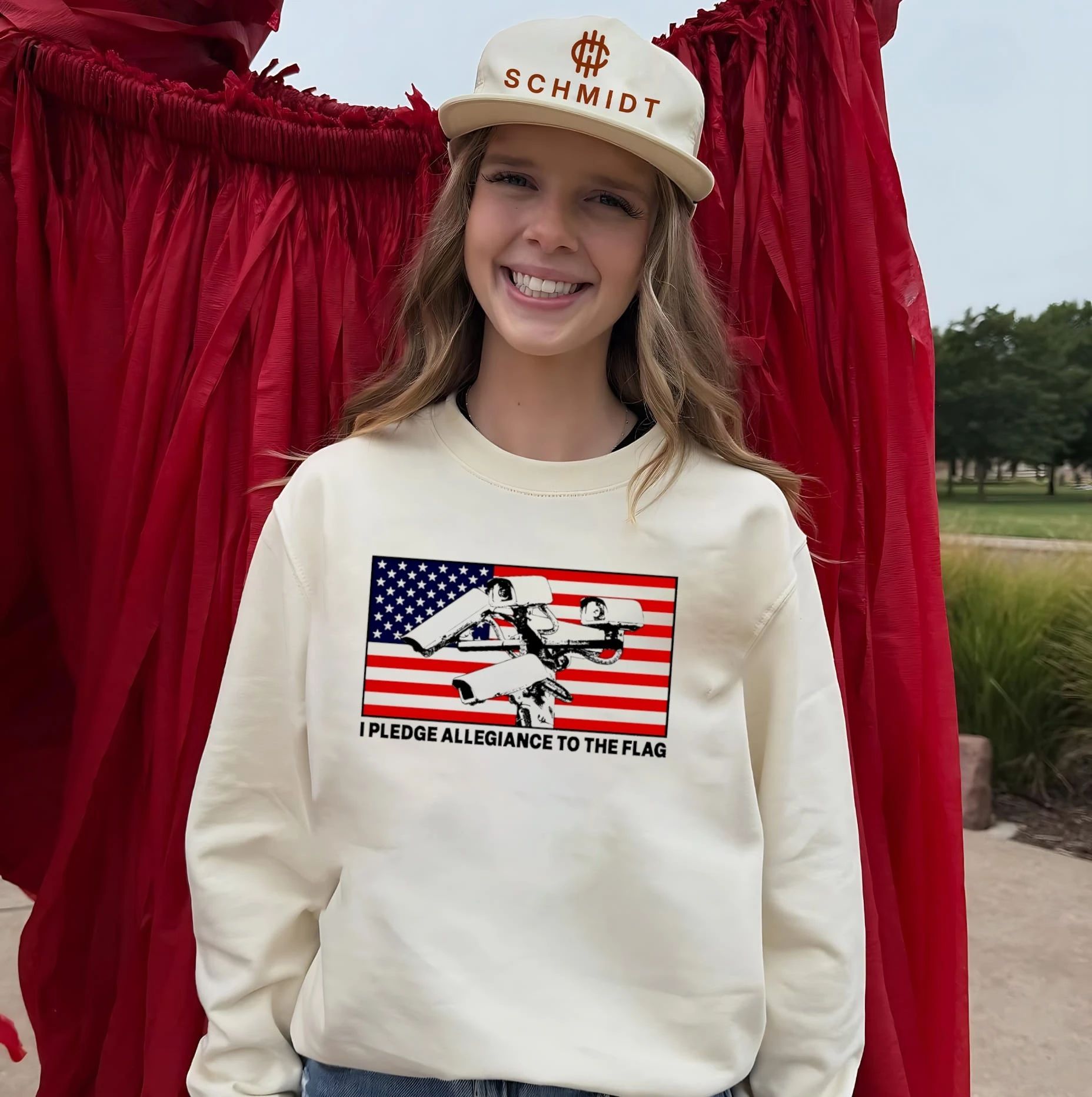 I Pledge Allegiance to the Flag Surveillance Camera shirt