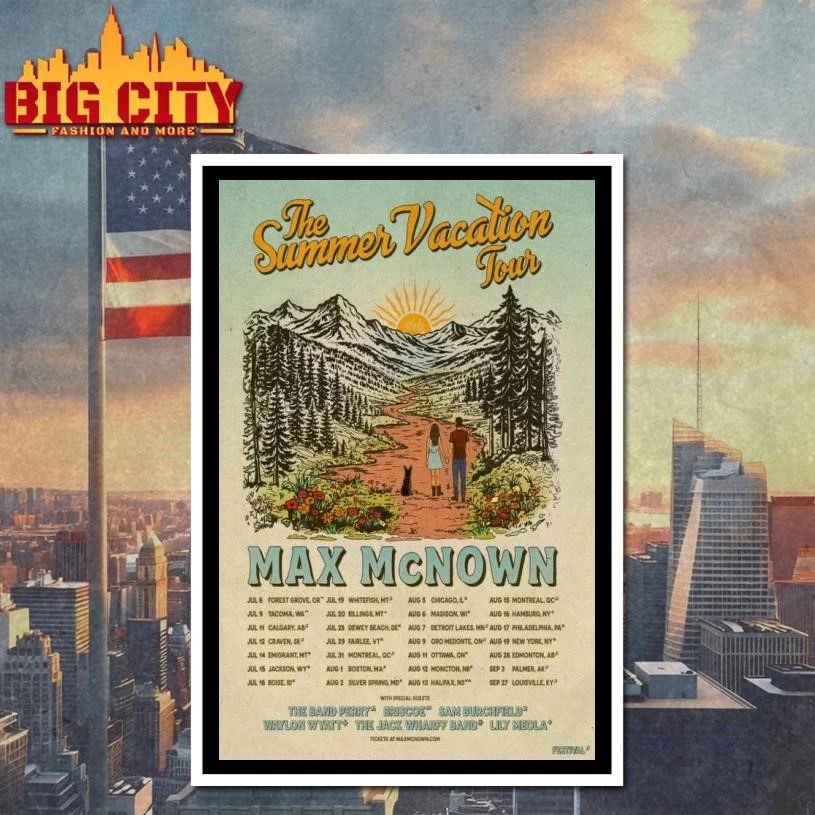 Max McNown The Summer Vacation Tour 2026 Poster Shirt
