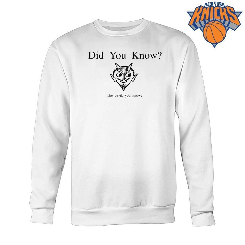 Did You Know The Devil You Know Vintage Creepy Devil Face Joke Shirt