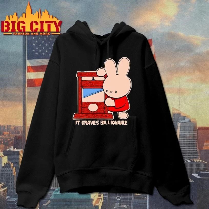 It Craves Billionaire Cute Bunny Guillotine Funny Anti Capitalist Meme Graphic Shirt