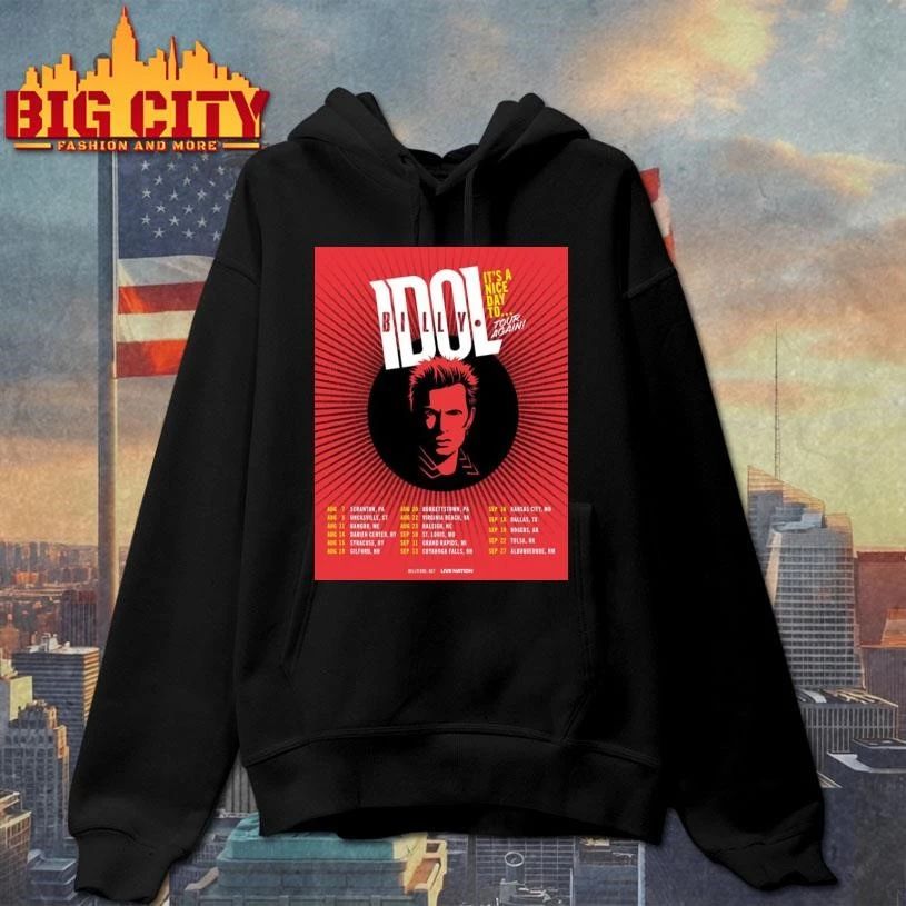 Billy Idol It’s A Nice Day To Tour Again 2026 North America Schedule Tour Dates Poster Shirt