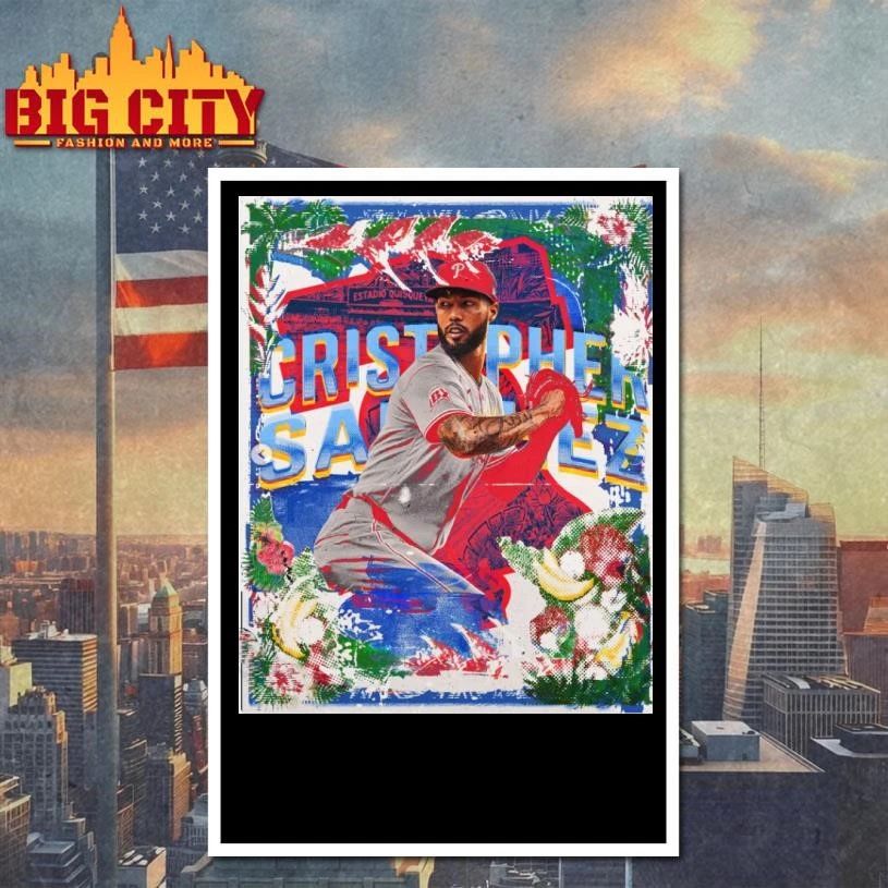 Cristopher Sanchez Philadelphia Phillies Tropical Abstract Art Grunge Shirt