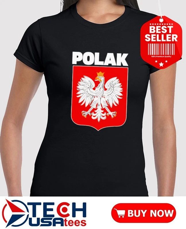 Otis wearing Polak logo shirt