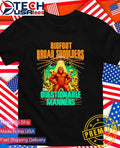Bigfoot Broad Shoulders Questionable Manners Alien UFO shirt