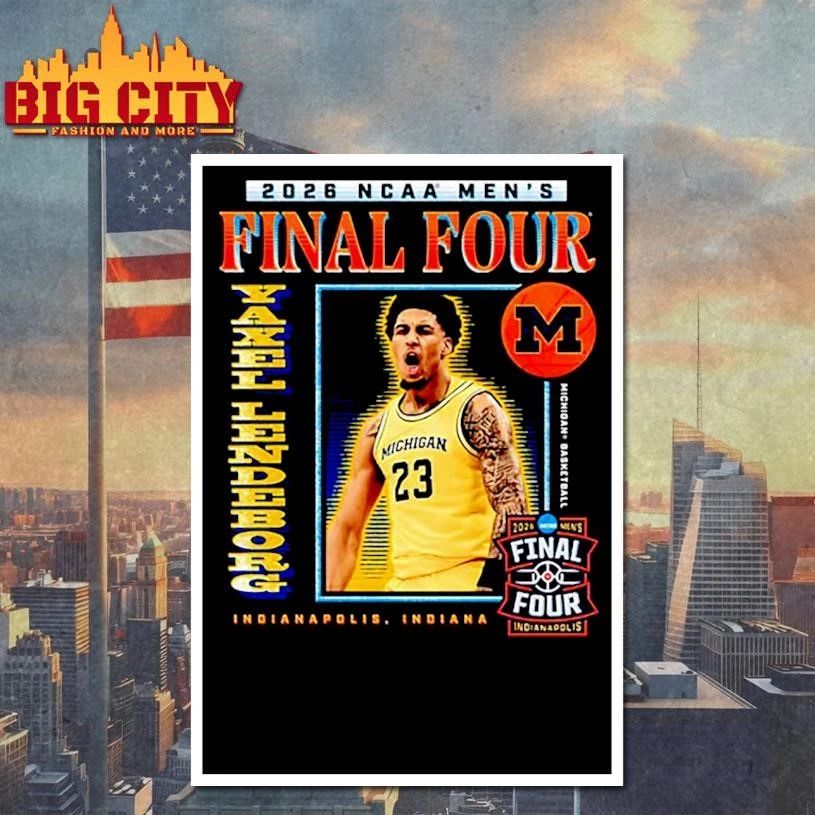 Yaxel Lendeborg Michigan Wolverines 2026 Men’s Basketball Final Four Indianapolis Player Shirt