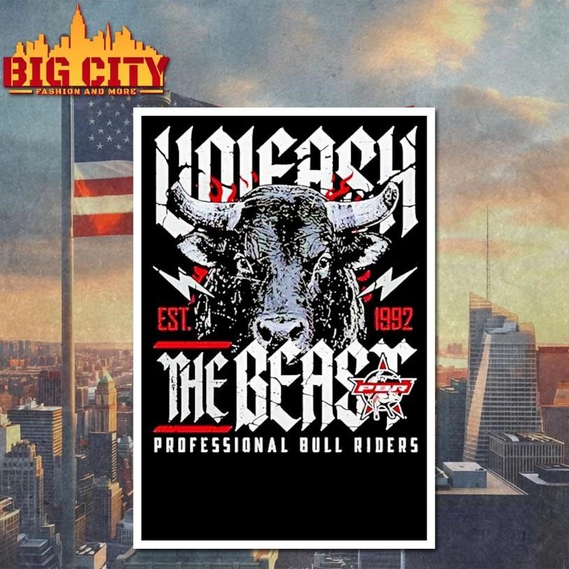 Unleash The Beast Pbr Professional Bull Riders Est 1992 Shirt